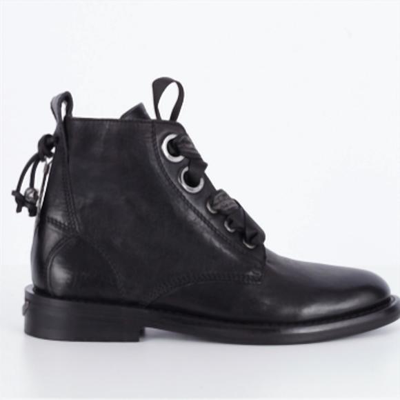 NEW ZADIG & VOLTAIRE laureen roma leather boot in black - Picture 2 of 9